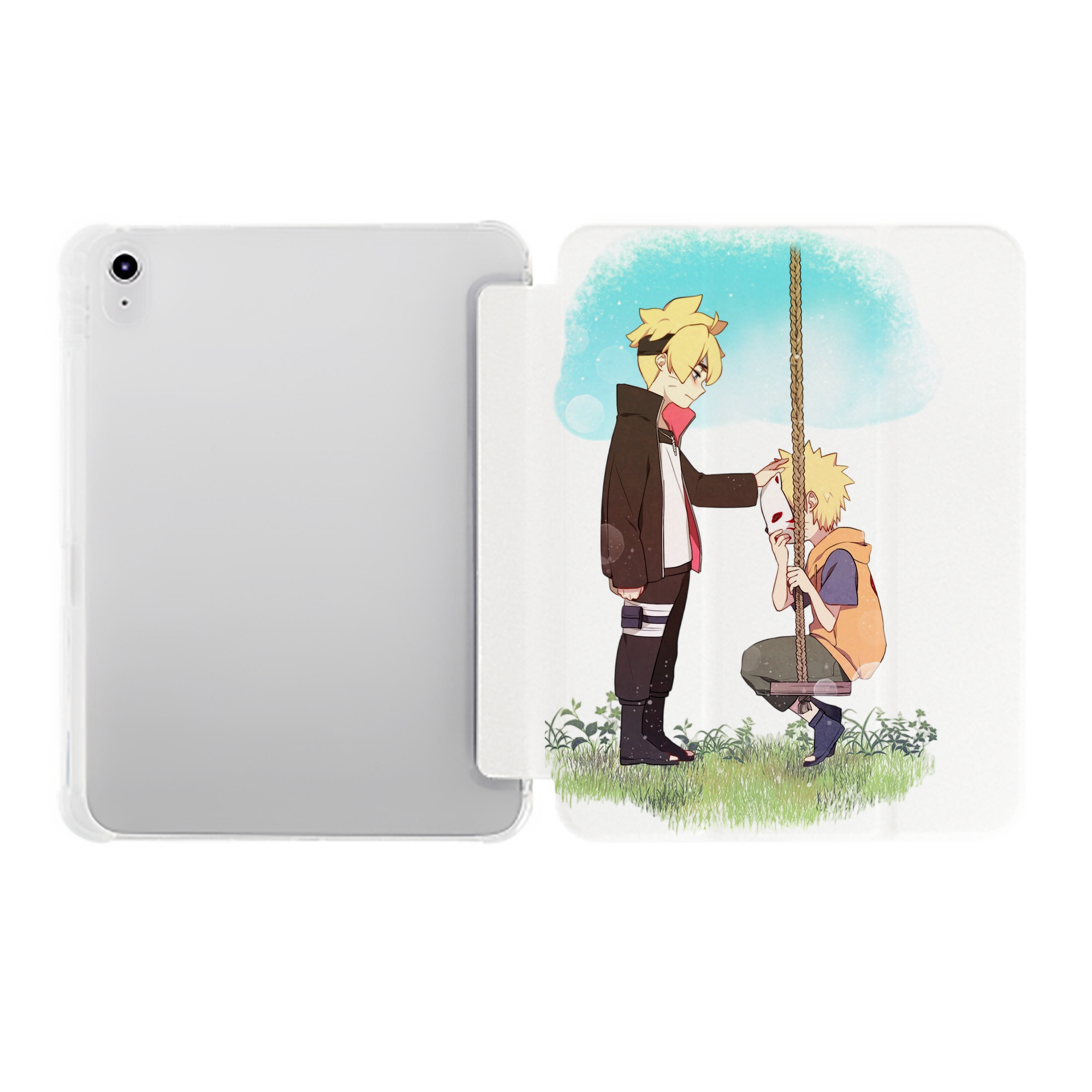 （画像用） NARUTO -ナルト- うずまき ボルト Uzumaki Boruto IPad ケース ペン収納付き 三つ折りスタンド PUレザー×シリコン 対応機種9.5/10.5/10.9インチ
